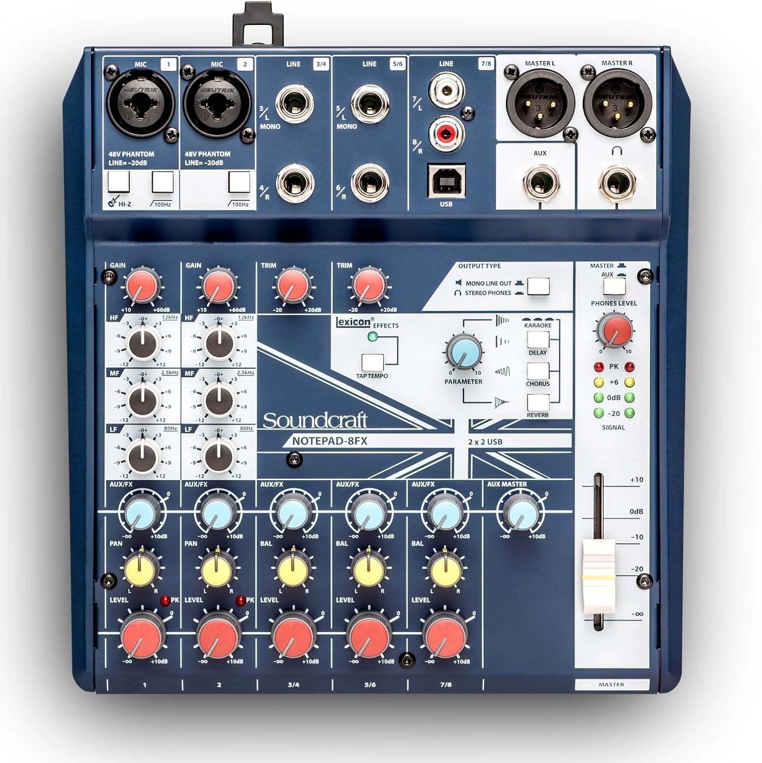 Consola/Mezcladora Análoga Soundcraft Note Pad 8 FX
