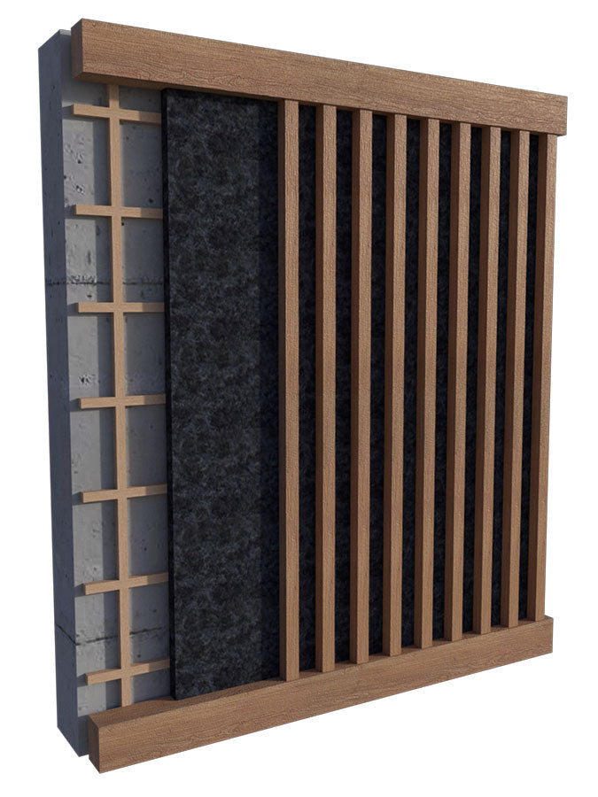 Paquete de 10 Paneles Acústicos de Lana Roca Mineral Rígida