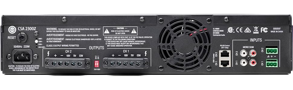 Amplificador Multi Ambiente de Audio JBL CSA 2300Z(2X300W)