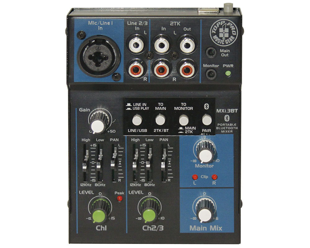 Consola/Mezcladora Análoga Topo Pro MX 3 BT