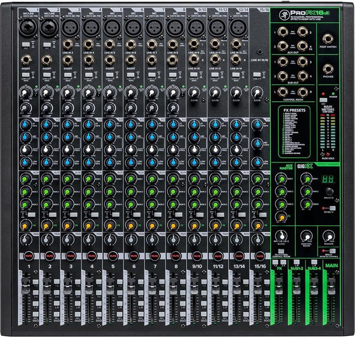Consola/Mezcladora Análoga Mackie Pro FX 16v3