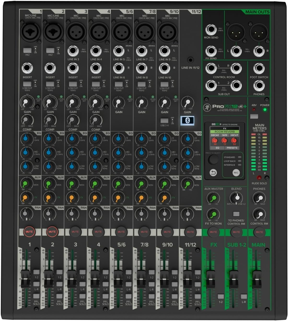 Consola/Mezcladora Análoga Mackie Pro FX 12v3+