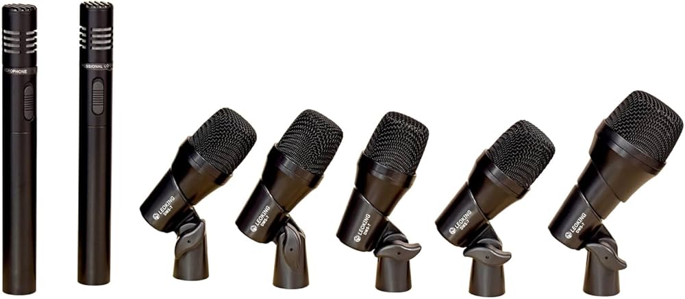 Juego de 7 Micrófonos para Batería Acústica Kohlt KH-DRUM-7
