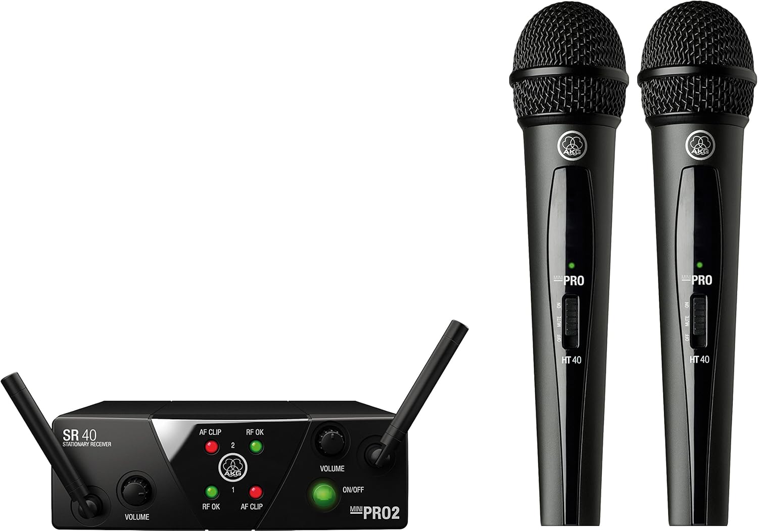 Sistema Inalámbrico doble de Mano AKG Pro Audio WMS40MINI 2 Vocal